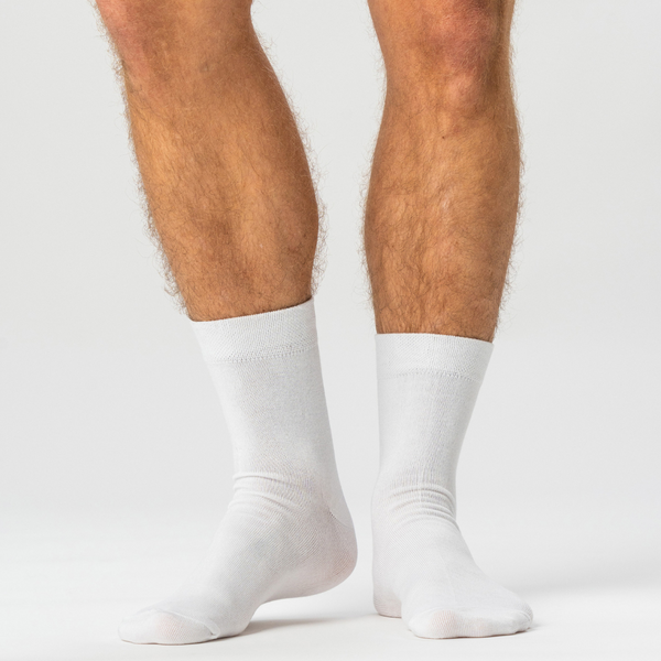 10 par vita bambusockor, lågt skurna