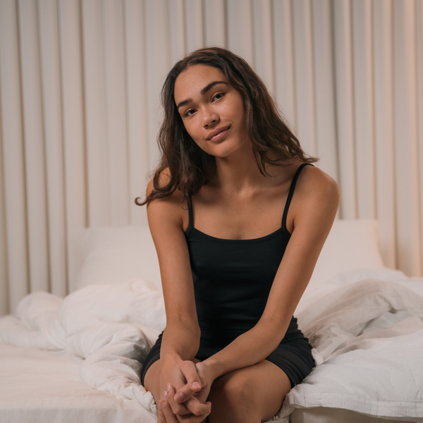 Svart bambu underkjol