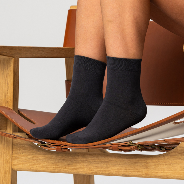 10 par bambusockor lågt skurna svarta/vita