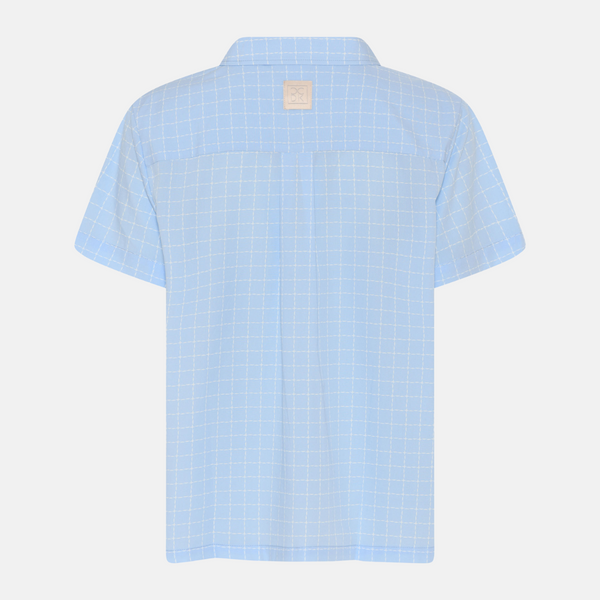 Amalie kortärmad bambu nattlinne - ljusblå