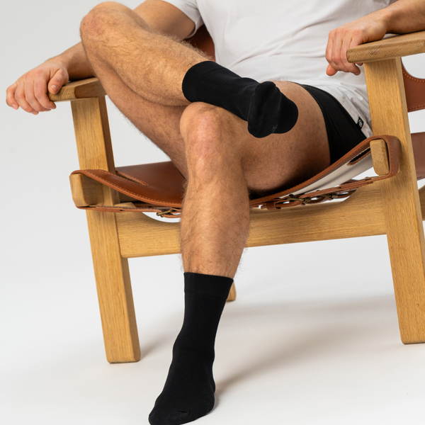 5 par svarta bambustrumpor (lågskurna)