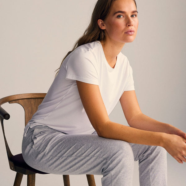 Ljusgrå träningsbyxor i bambu