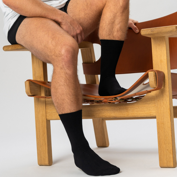 5 par flerfärgade bambustrumpor