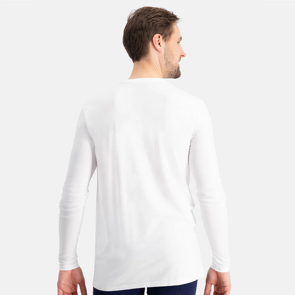 Ralph Bamboo Långärmad T-shirt med rund hals - Vit 2-pack