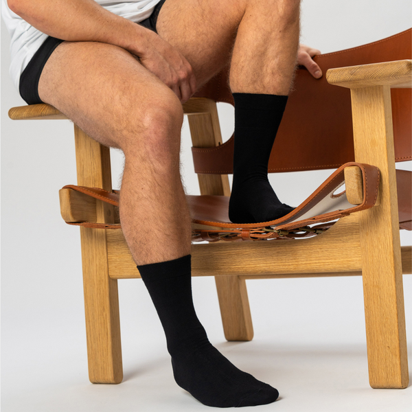 7-pack svarta bambustrumpor