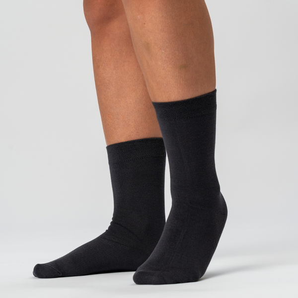 5 par mörkgrå bambustrumpor