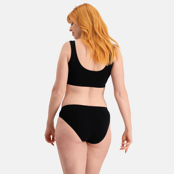 Tess bambu tai trosor med smal resårkant - svart 3-pack