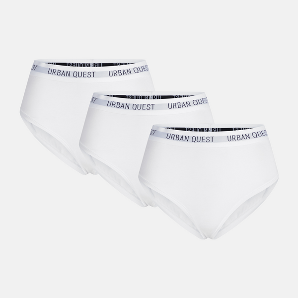 3 pak Hvid bambus Maxi trusse fra Urban Quest