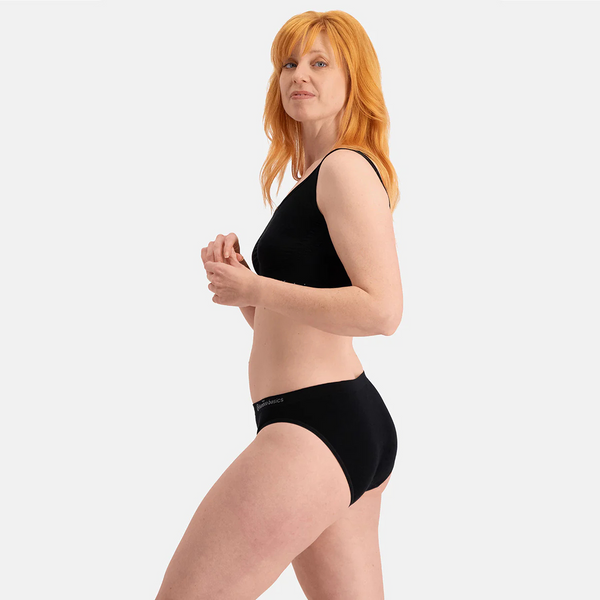 Tess bambu tai trosor med smal resårkant - svart 3-pack