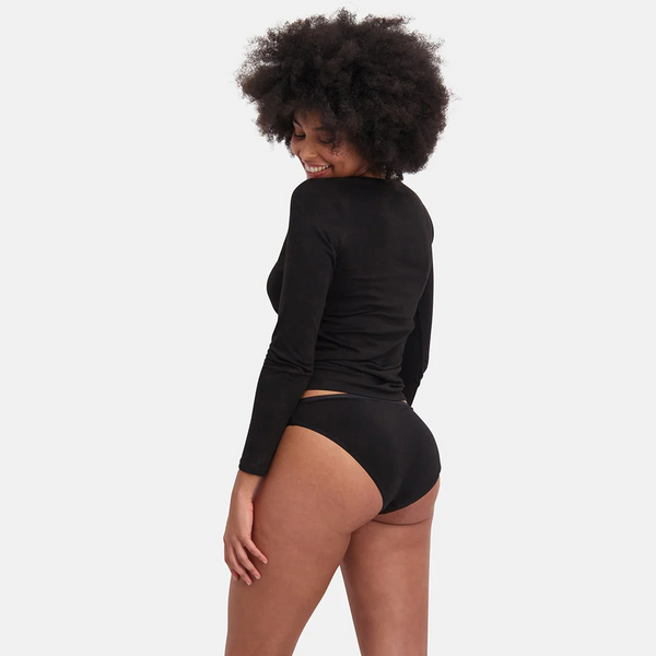 Julia bambu tai trosor med smal resårkant - svart 3-pack