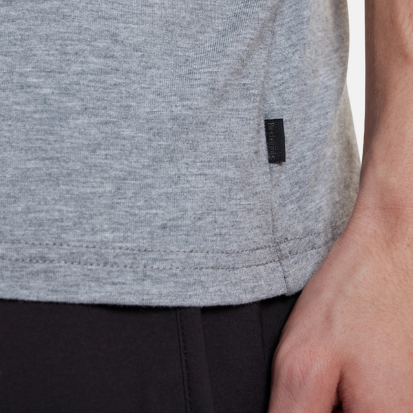 Ljusgrå T-shirt med rund hals i bambu