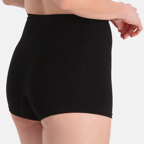 Stella högmidjade korrigerande Bambu Hotpants - Svart 2 Pack