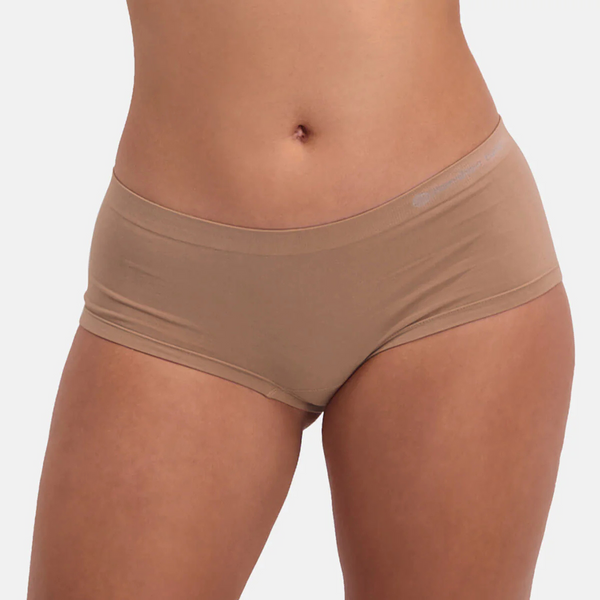 Sophie bambu hipsters med smal elastisk kant - tan nude 2 pack