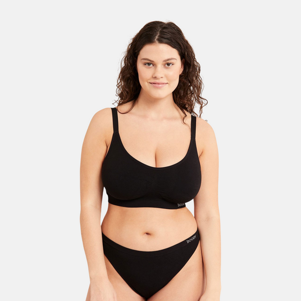 Bambu-bh för stora bröst - svart