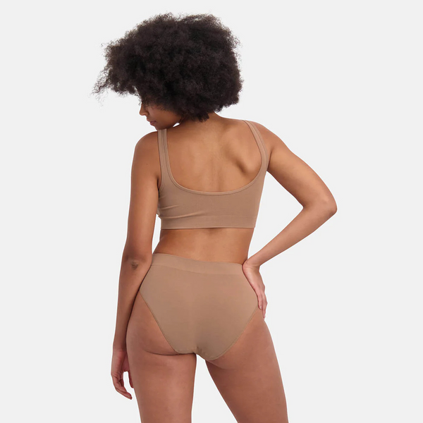 Belle bambu maxi trosor med smal elastisk kant - tan nude 3 pack