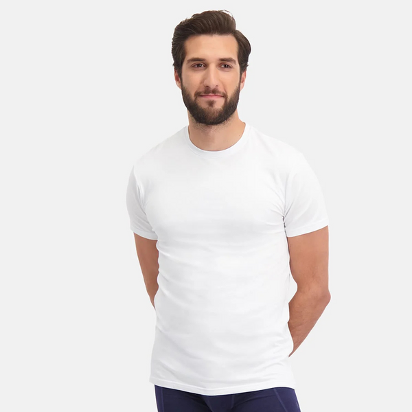 Ruben bambu T-shirt med rund hals - vit 2-pack