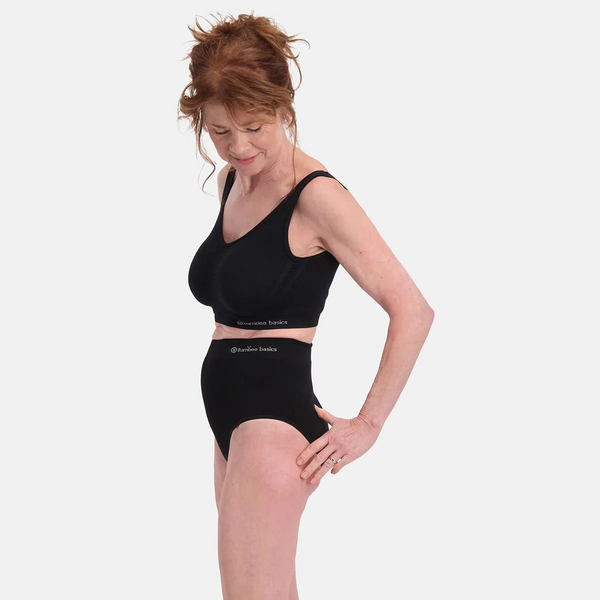 Amy bambu extra höga maxi trosor - svarta 2-pack