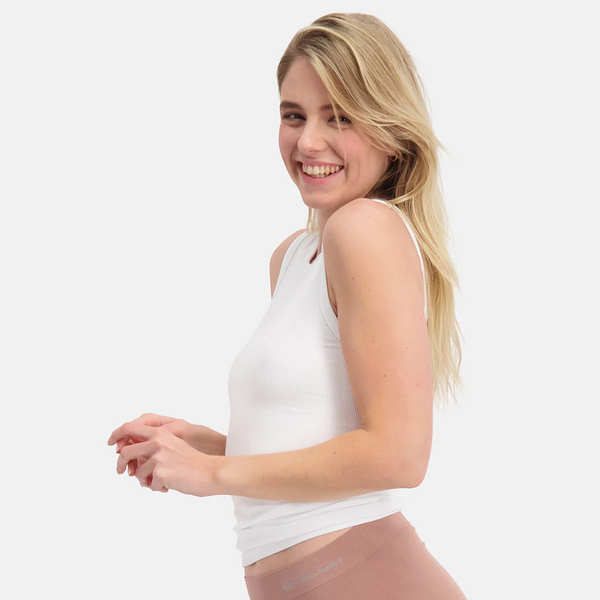 River rib bambu linne - vit 2-pack