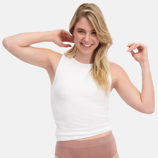 River rib bambu linne - vit 2-pack