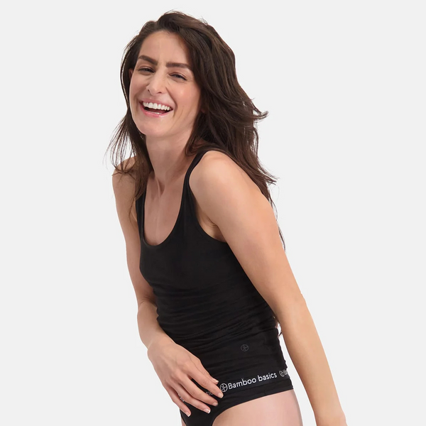 Anna bambu linne - svart 2-pack