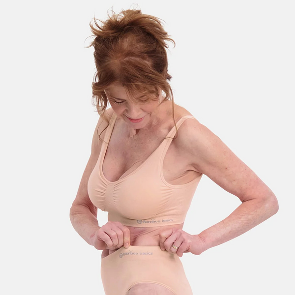 Fleur bambu vadderad bh utan bygel - rosa nude