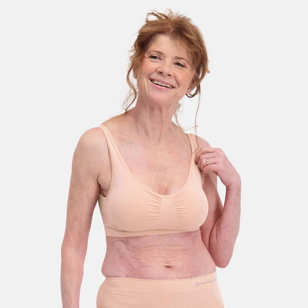 Fleur bambu vadderad bh utan bygel - rosa nude