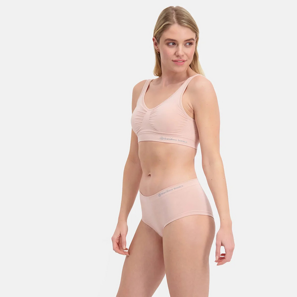 Sophie bambu hipsters med smal resårkant - rosa nude 2-pack