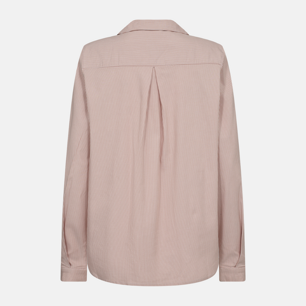 Rosarandigt långärmat nattlinne i bambu