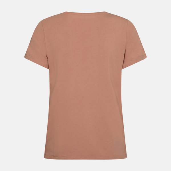 Rosa bambu t-shirt med rund hals