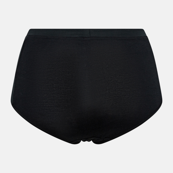 Svarta bambu maxi trosor med feminina detaljer