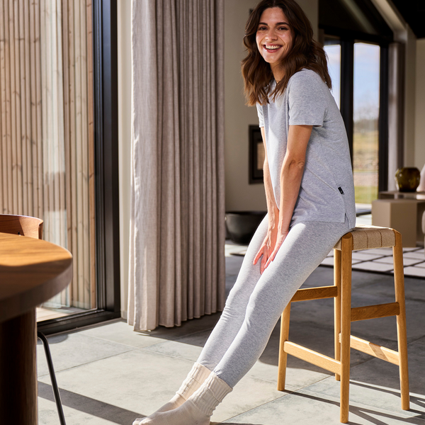 Ljusgrå leggings i bambu