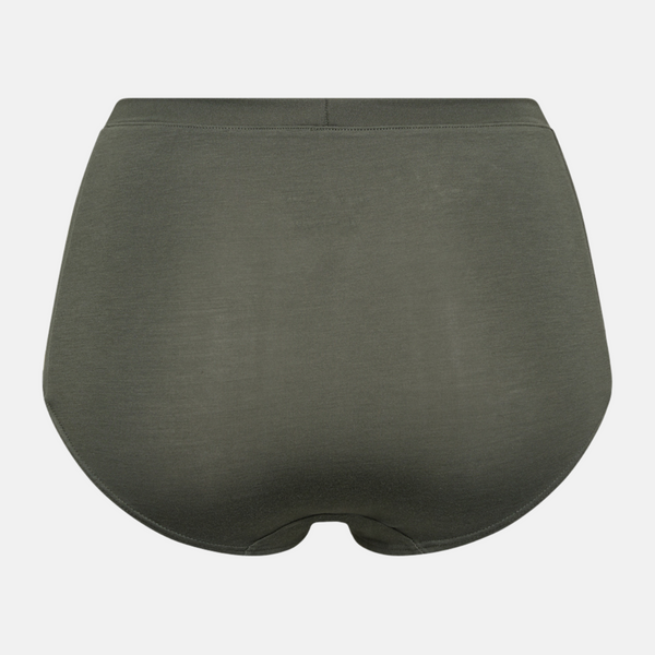 Gröna bambu maxi trosor med feminina detaljer