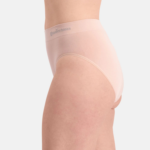 Belle bambu maxi trosor med smal elastisk kant - rosa nude 3-pack