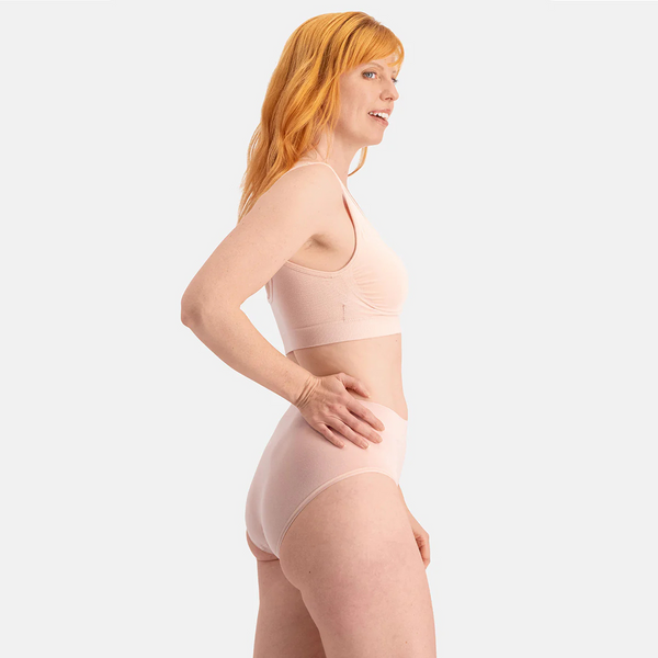 Belle bambu maxi trosor med smal elastisk kant - rosa nude 3-pack