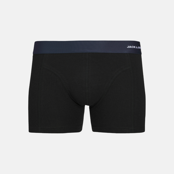 3-pack svarta bambutrosor med färgad resår