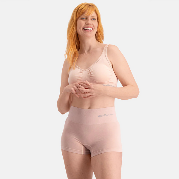 Stella högmidjade korrigerande Bambu Hotpants - Rose nude 2 Pack