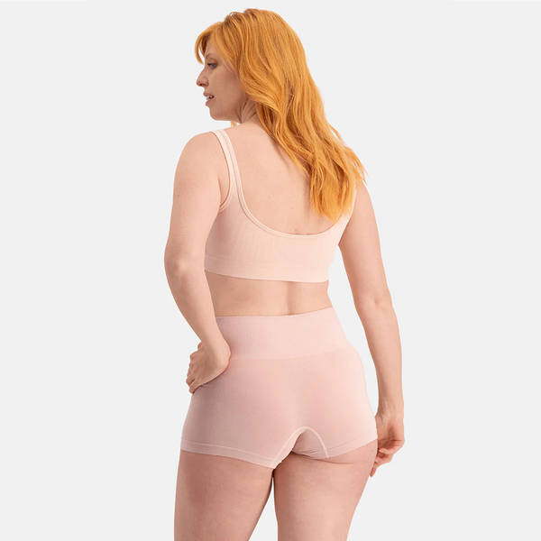 Stella högmidjade korrigerande Bambu Hotpants - Rose nude 2 Pack