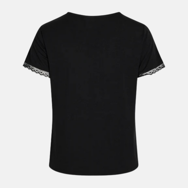 Jordan Bamboo Kortärmad Nattlinne - Svart