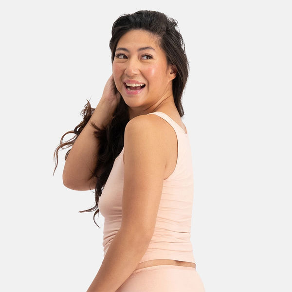 2-pack linne i bambu med rosamotiv