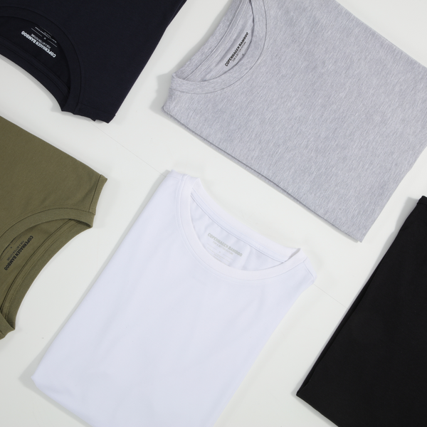 Mörkgrå bambu t-shirt med rund hals