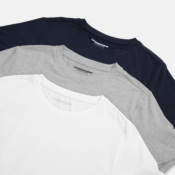 Mörkgrå bambu t-shirt med rund hals