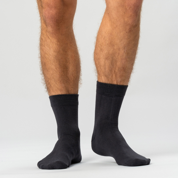 10 par bambusockor lågt skurna svarta/mörkgrå