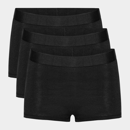 3 pak Sort bambus Hotpants fra Copenhagen Bamboo