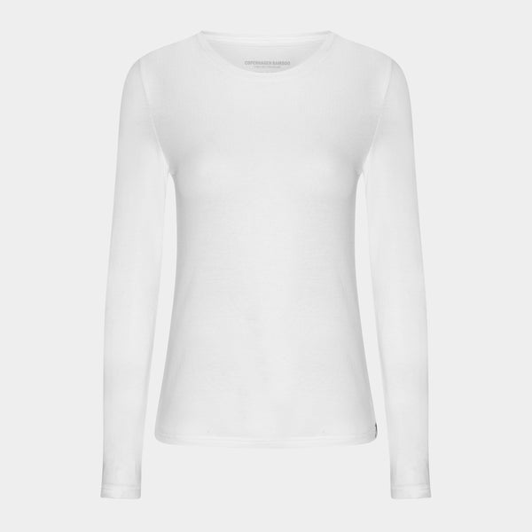 3-pack långärmad bambu-t-shirt vit/vit/svart