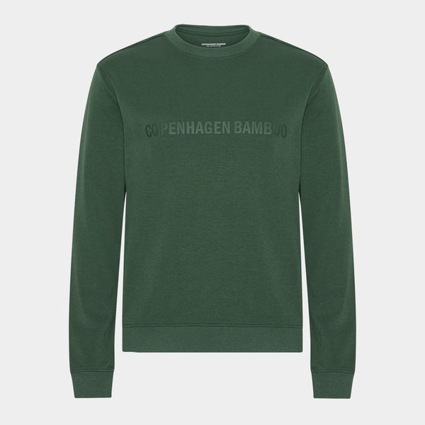 Grönt joggingset i bambu med logotyp