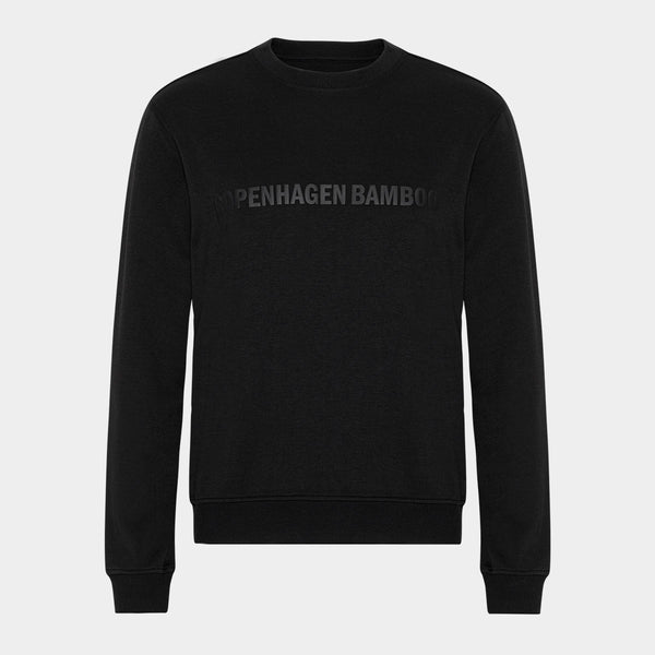 Svart joggingset i bambu med logotyp