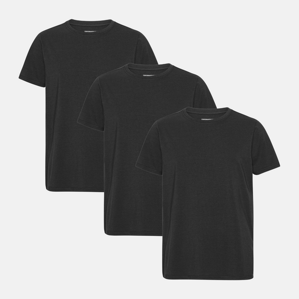 3 pak Sort bambus T-shirt fra Copenhagen Bamboo