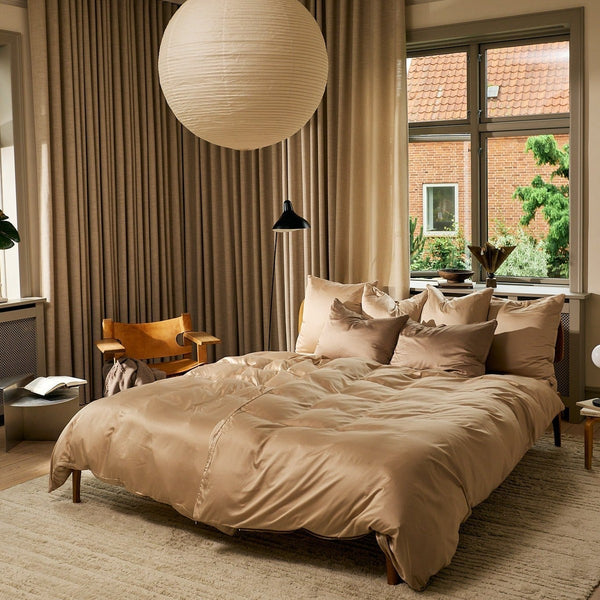 Bambus sengetøj taupe TC400 fra Nordic Weaving