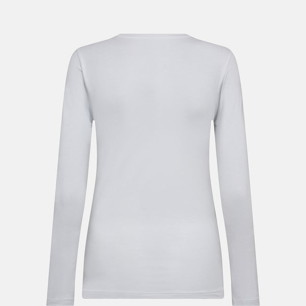 Hvid langærmet bambus T-shirt Decoy