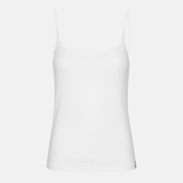 4-pack bambutoppar med tunna axelband vit/grå